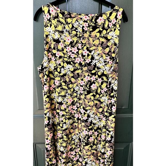 J. Jill Wearever Collection Sz PL Floral Stretchy Knit Knee Length Casual Dress - Picture 5 of 6